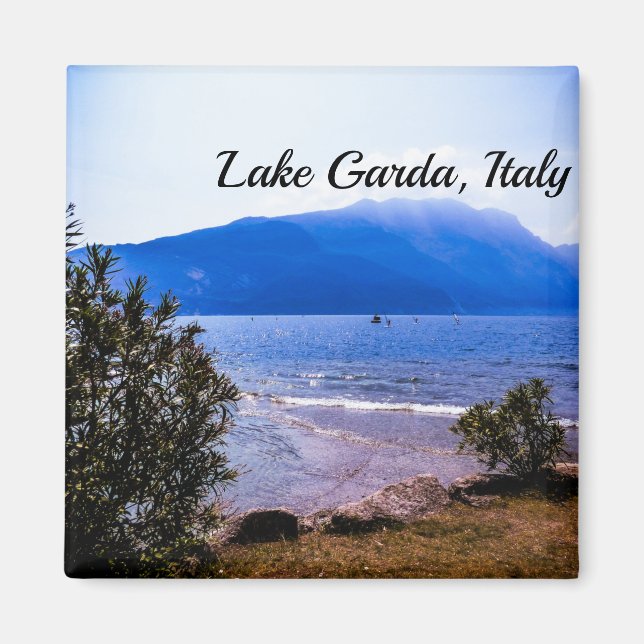 Photo of the amazing Lake Garda beach, Italy Magnet (Front)