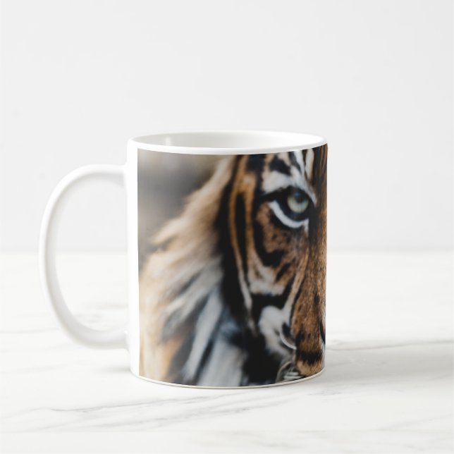 PHOTO OF TIGER'S FACE COFFEE MUG (Left)