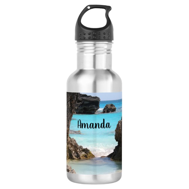 Photo of Tropical Island Coast & Sea 532 Ml Water Bottle (Front)