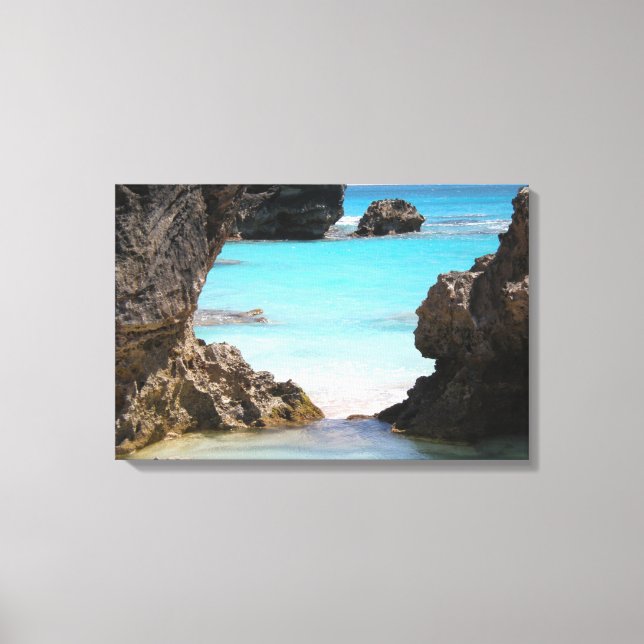 Photo of Tropical Island Coast & Sea Canvas Print (Front)