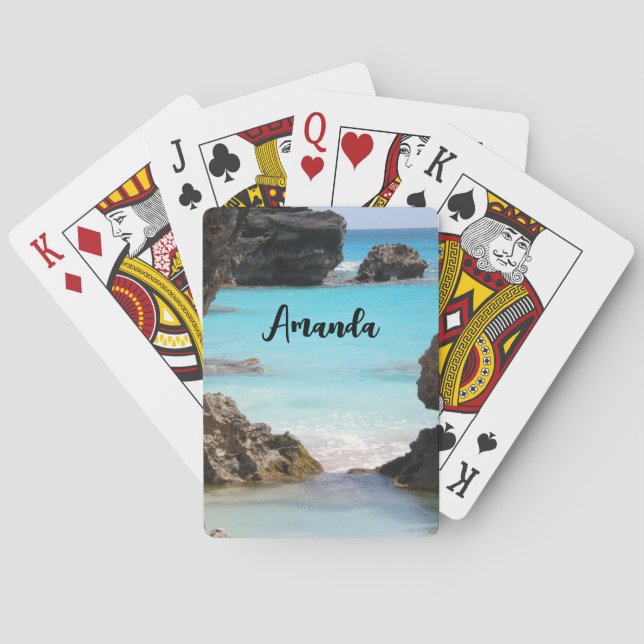 Photo of Tropical Island Coast & Sea Playing Cards (Back)