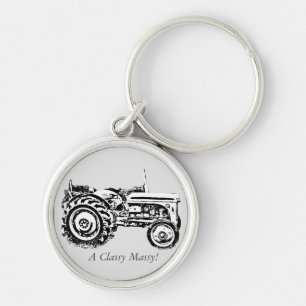 photo of vintage Grey massey fergison tractor Keychain