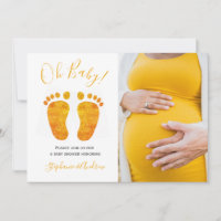  Photo Oh Baby Gold Feet Couple's Baby Shower