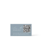 Photo Online RSVP QR Code Dusty Blue Wedding