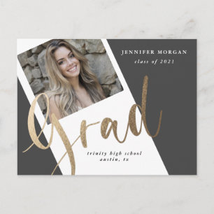 photo or graduation photo faire-part carte postale