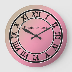 Photo or text large clock