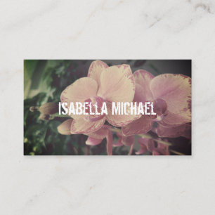 Photo , Orchid , retro Business Card