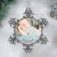 Photo Ornament | Baby Boy First Christmas