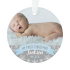 Photo Ornament | Baby Boy First Christmas