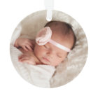 Photo Ornament | Baby Girl First Christmas