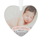 Photo Ornament | Baby Girl First Christmas