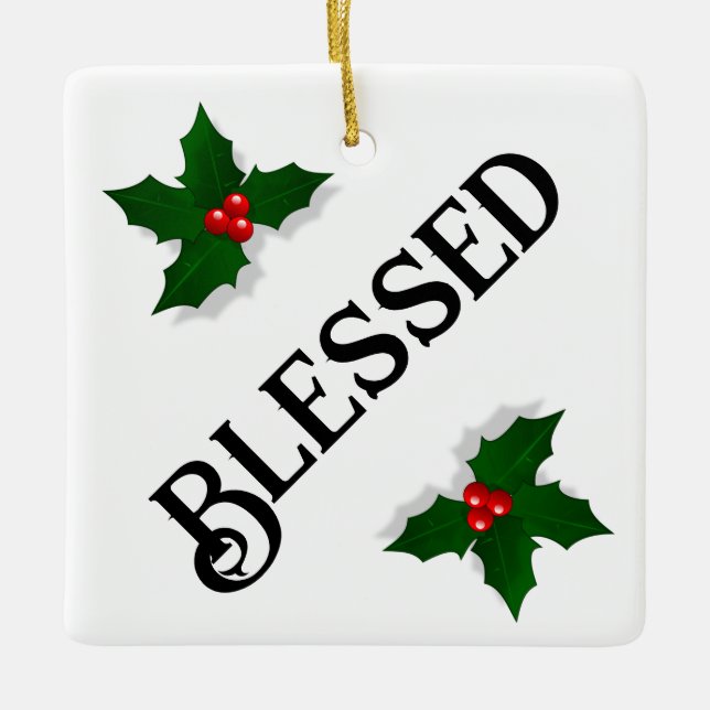 Photo Ornament Blessed with Mistletoe HAMbyWG (Front)