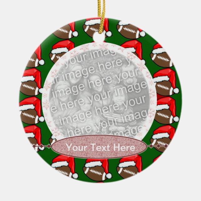 Photo Ornament - Christmas football (Front)