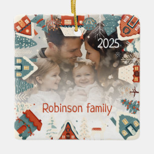 Photo Ornament Personalized Snowflake Cute