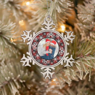 Photo ornement de noël de flocon de neige