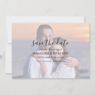 Photo Overlay Script Typography Wedding Save The D Date