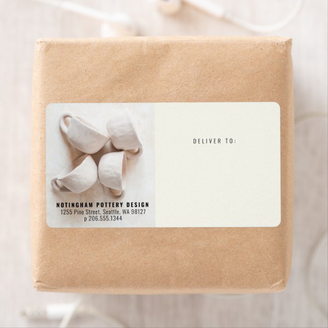 Photo Overlay Small Business Étiquette d'expéditio (En situation)