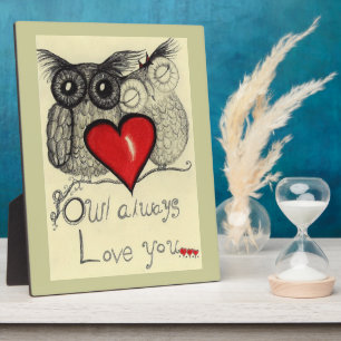 Photo Owl Always Love You - Plaque