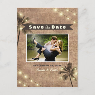 Photo Palm Tree Vintage Enregistrer la date Cartes