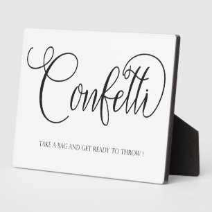 Photo Panneau mariage Confetti Plaque de table avec Ease