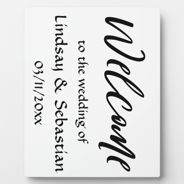 Photo Panneau mariage de bienvenue Plaque de table avec  (Devant)