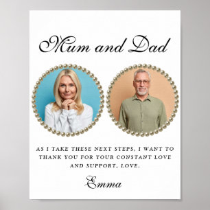 Photo Parents of the Bride Gift Thank You Gift Poster