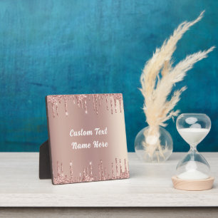 Photo Parties scintillant or rose cadeau de plaque avec 