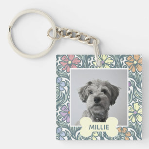 Photo Pastel Vintage Floral Custom Chien Photo