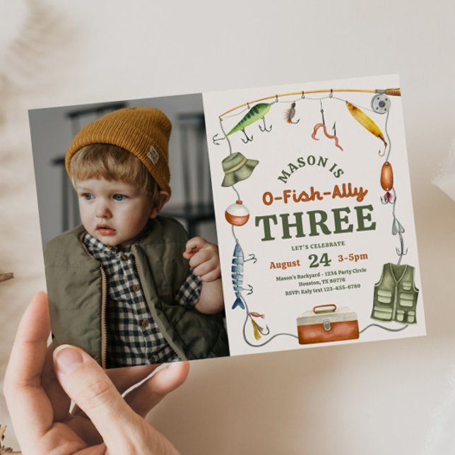 Photo Pêche 3e anniversaire Invitation (Créateur téléchargé)