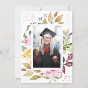Photo Peint Florals School Graduate Faire-part