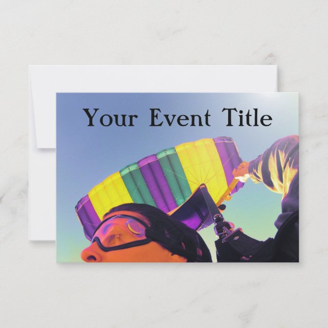 photo perfect skydiver invitation (Front)