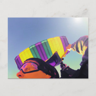 photo perfect skydiver postcard