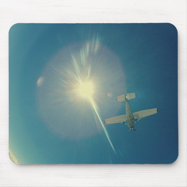 photo perfect small plane pilot mouse pad (Front)