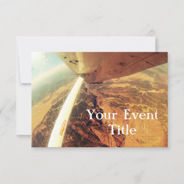 photo perfect small plane skydive invitation (Front)