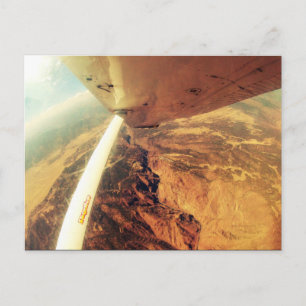 photo perfect small plane skydive postcard