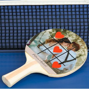 Photo Personalize Valentine Love Ping Pong Paddle