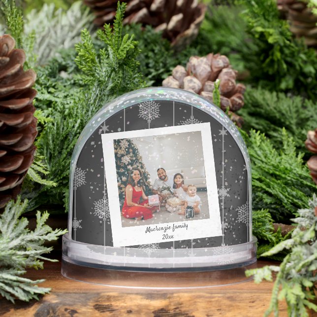 Photo Personalized 2 sided Custom Made  Snowglobe (Winter)