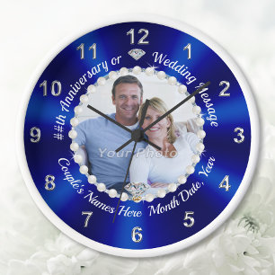 Photo, Personalized Anniversary Clock, ANY YEAR Clock