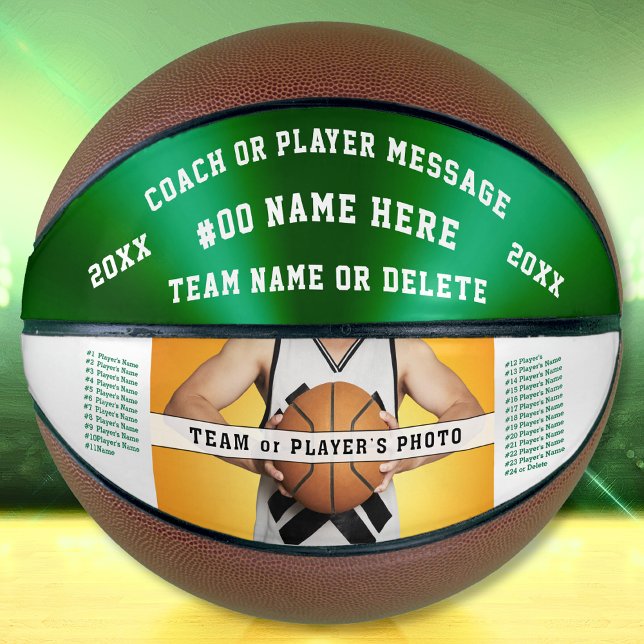 Photo Personalized Basketball for Coach or Players (Photo Basketball. Basketball Senior Night. Personalized Basketball Ball. Basketball coach gifts. )