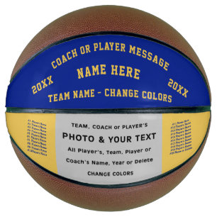 Photo Personalized Basketball Gifts for Coaches