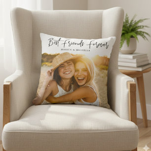 Photo Personalized Best Friends  Throw Pillow