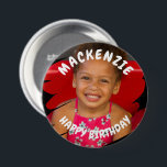 Photo Personalized Birthday 3 Inch Round Button<br><div class="desc">Create a Custom unique customized personalized Photo button from Ricaso - with a scribble frame that will show your photo or even your own artwork off in a trendy way. Ideal for birthdays or other fun occasions.</div>