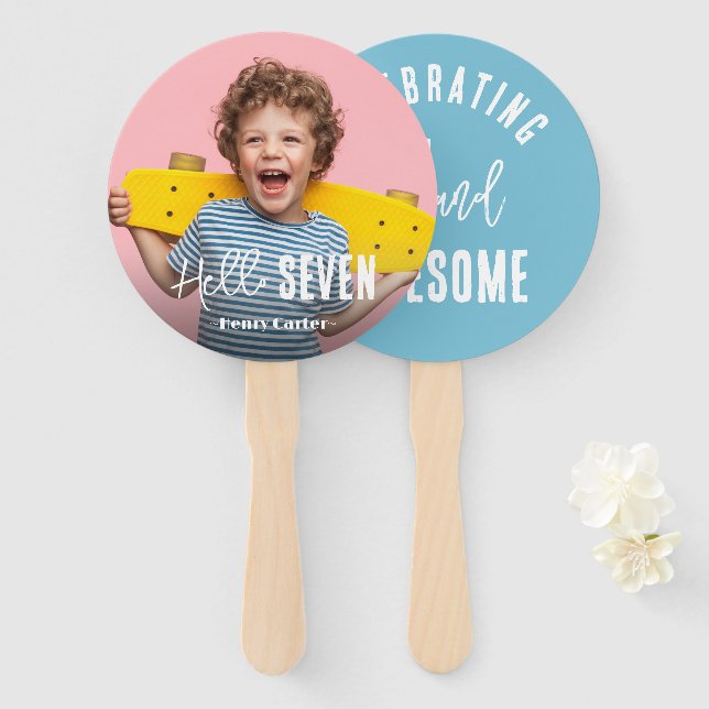 Photo Personalized Birthday Hand Fan (Front and Back)