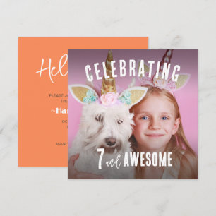 Photo Personalized Birthday Invitation