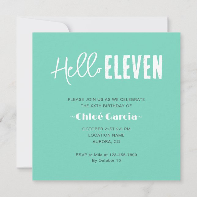 Photo Personalized Birthday Invitation (Back)