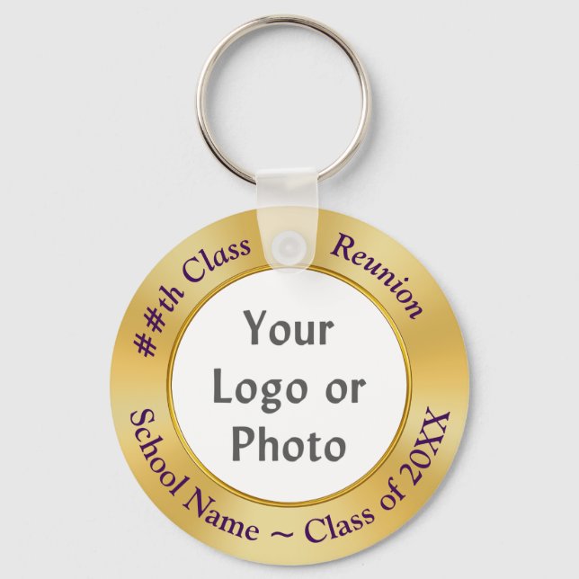 Photo Personalized, Class Reunion Party Favours, Keychain (Front)