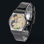 Photo Personalized Custom  Watch<br><div class="desc">Easy upload your own photograph to this great watch.  You can edit further to add text etc - watches from Ricaso make a great keepsake gift for yourself or others.</div>