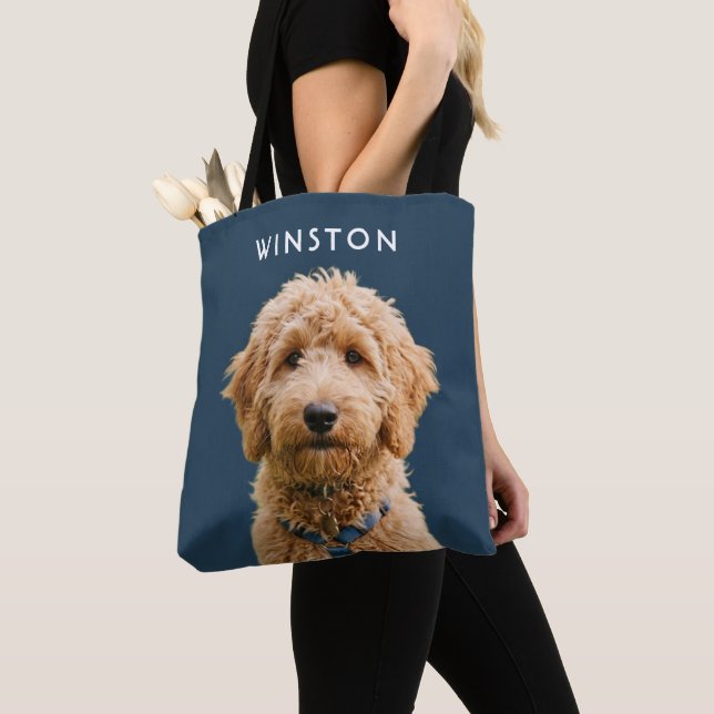 Photo Personalized Dogs Name - READ DESCRIPTION Tote Bag (Close Up)