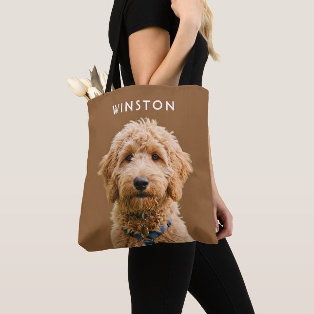 Photo Personalized Dogs Name - READ DESCRIPTION Tote Bag (Close Up)