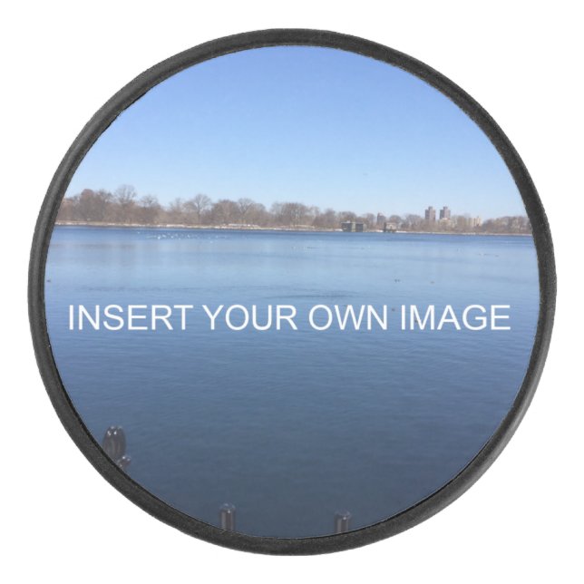 Photo Personalized Editable Hockey Puck (Front)